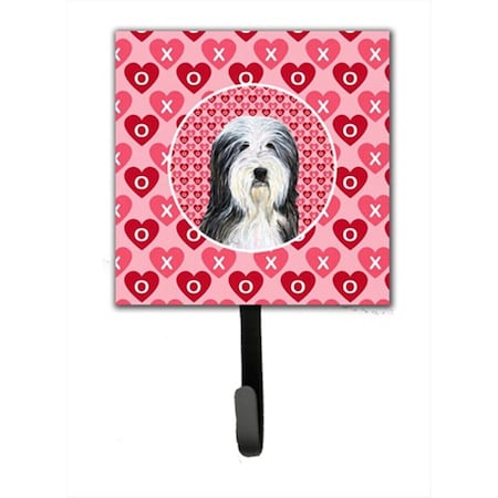 Jensendistributionservices 4.25 W x 7 H in. Bearded Collie Leash Or Key Holder MI2087173